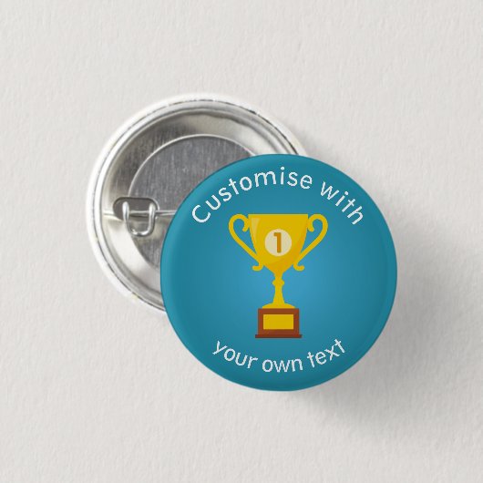 Trophy-benutzerdefinierter Text zuerst platzieren Button (Vorne & Hinten)