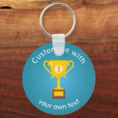 Trophy-benutzerdefinierter Text zuerst platzieren Schlüsselanhänger (Vorderseite)