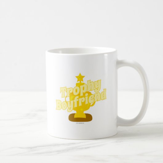 Trophy Boyfriend Cheeky Spaß Motto Cartoon Kaffeetasse (Rechts)
