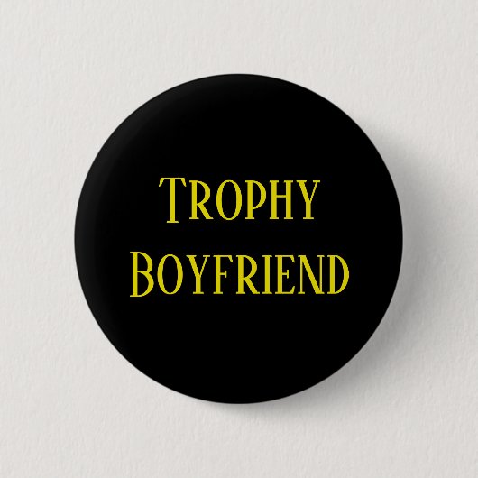 Trophy Boyfriend Christmas Holiday Gift Button (Vorderseite)