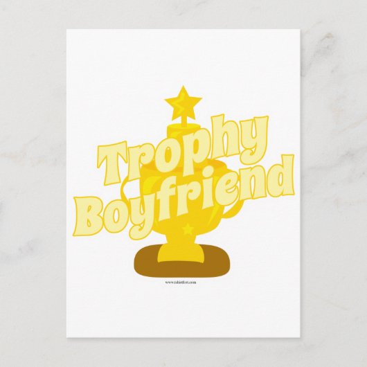 Trophy Boyfriend Liebe Mein Mann Postkarte (Vorderseite)
