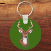 Trophy Buck Rack Mount Schlüsselanhänger (Vorderseite)