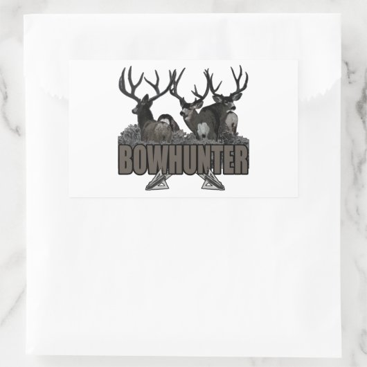 Trophy Bucks Bowhunter Rechteckiger Aufkleber (Tasche)