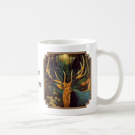 Trophy Bull Elk in Autumn Kaffeetasse (Rechts)