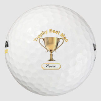 Trophy Cup für einen Trophäen 'Trauzeuge'. Golfball