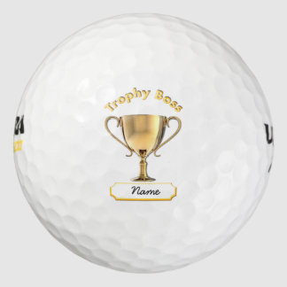 Trophy Cup für einen Trophäenboss auf einem Golfba Golfball