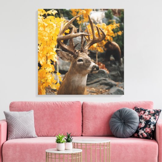 Trophy Deer Leinwanddruck (Insitu (Wohnzimmer))