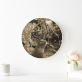 Trophy Deer Runde Wanduhr (Zuhause)