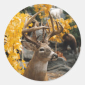Trophy Deer Runder Aufkleber (Vorderseite)