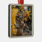 Trophy Deer Silbernes Ornament (Rechts)
