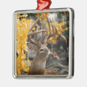 Trophy Deer Silbernes Ornament (Links)