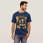 Trophy-Design Nummer 1 Vater T-Shirt (Vorne ganz)