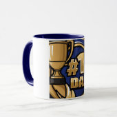 Trophy-Design Nummer 1 Vater Tasse (Vorderseite Links)