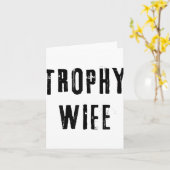 Trophy Ehefrau Cool Mutter Mama Vater Joke Funny B Karte (Gelbe Blume)