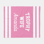 TROPHY EHEFRAU komische Fleecedecke für verheirate (Vorderseite (Horizontal))