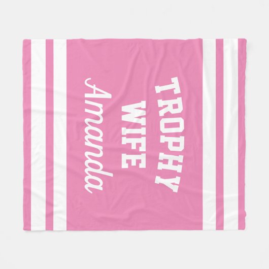 TROPHY EHEFRAU komische Fleecedecke für verheirate (Vorderseite (Horizontal))