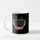 Trophy Ehefrau Niedliche Hirschantler Blume Jäger  Kaffeetasse (Links)