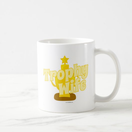 Trophy Ehefrau Spaß Gewinner Logo-Design Kaffeetasse (Rechts)