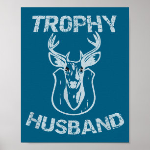 Trophy Ehemann Buck Männer Illustration Poster
