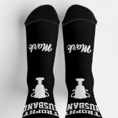 Trophy Ehemann-Geschenksocken mit individuellem Na Socken (Oben)