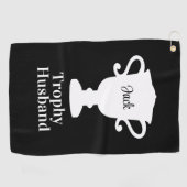 Trophy Ehemann Golfhandtuch mit individuellem Name (Horizontal)