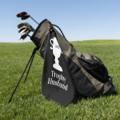 Trophy Ehemann Golfhandtuch mit individuellem Name (Gras)