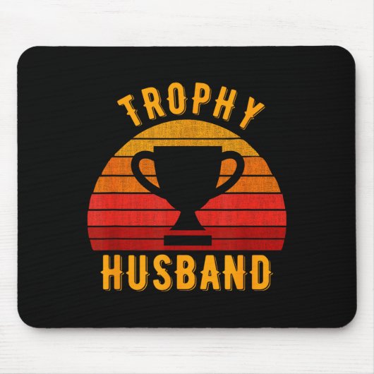 Trophy Ehemann Lustiges Design für Illustration Mousepad (Vorne)
