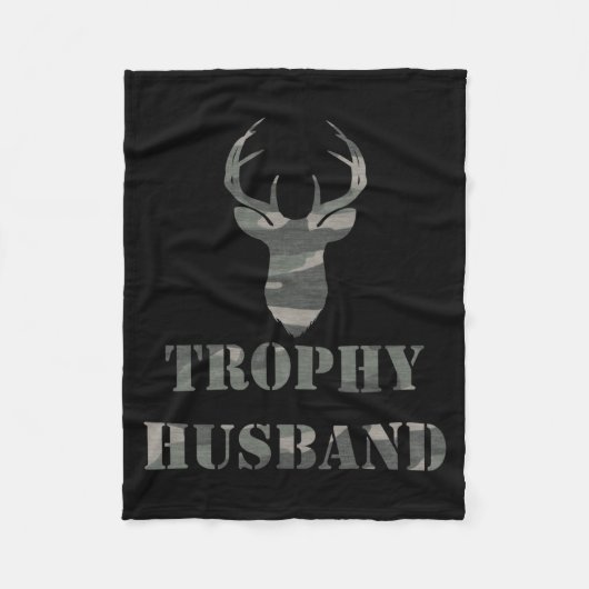 Trophy Ehemann Lustiges Männergeschenk T-Shirt Fleecedecke (Vorderseite)