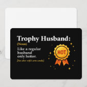 Trophy Ehemann Weltbester Ehemann 1. Platz Einladung (Vorne/Hinten)