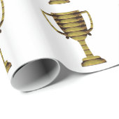 TROPHY GOLD: Geschäftserfolg, Wettbewerb, Sport Geschenkpapier (Rolleneckpunkt)
