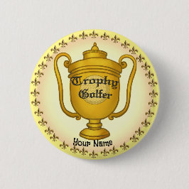 Trophy Golfer Golf Button