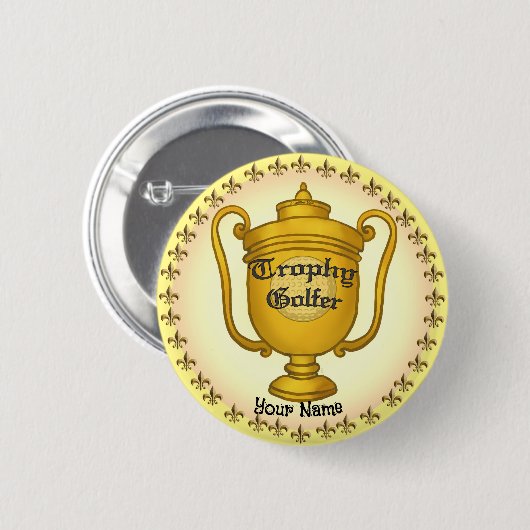 Trophy Golfer Golf Button (Vorne & Hinten)