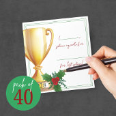 Trophy Holiday Contest Voting Notepad Pack von 40 Notizblock