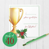 Trophy Holiday Contest Voting Notepad Pack von 40 Notizblock