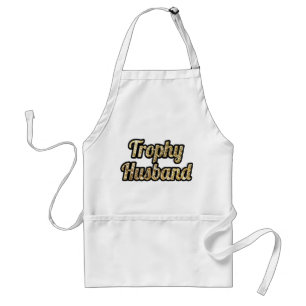 Trophy Husband Black and Gold Glittery Schürze