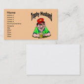 Trophy Husband Cartoon Visitenkarte (Vorne/Hinten)