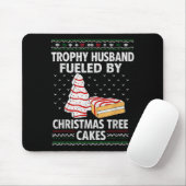 Trophy Husband Fueled By Christmas Tree Cakes Funn Mousepad (Mit Mouse)