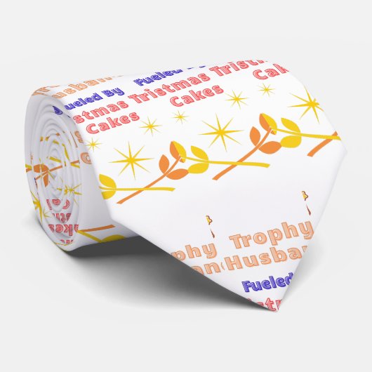 Trophy Husband Fueled by Christmas Tree Cakes Krawatte (Gerollt)