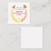 Trophy Husband Fueled by Christmas Tree Cakes Quadratische Visitenkarte (Vorne/Hinten)