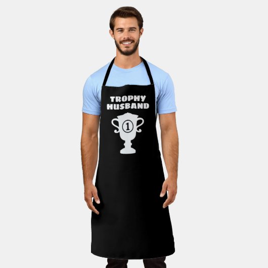 Trophy Husband funny kitchen apron for men Schürze (Getragen)