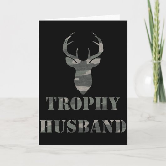Trophy Husband Funny Mens Gift T Shirt Karte (Vorderseite)