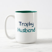Trophy-Husband-Geschenk-Tasse Zweifarbige Tasse (Links)