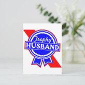 Trophy Husband Postkarte (Stehend Vorderseite)