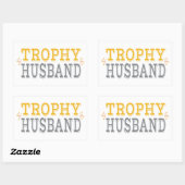 Trophy Husband Rechteckiger Aufkleber (Blatt)