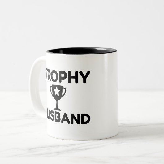 Trophy Husband Zweifarbige Tasse (Vorderseite Links)