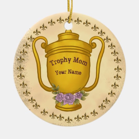 Trophy-Mama Keramik Ornament (Vorne)