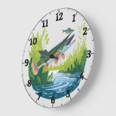 Trophy Pike Jägerjagd Minnow Wall Clock Große Wanduhr (Winkel)