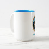 Trophy Rainbow Trout Mountain Fishing Zweifarbige Tasse (Vorderseite Links)