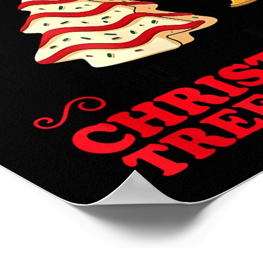 Trophy Retro Husband Fueled By Christmas Tree Cake Poster (Ecke)