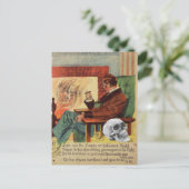 Trophy Skull Ghost Spirit Fireplace Postkarte (Stehend Vorderseite)
